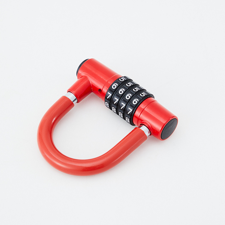 U Lock Set Bike Colored Combination Bicycle Alarm U Lock Cable Chain Padlock Motorcycle Cable Folding Steel PVC Material Origin