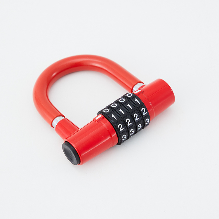 U Lock Set Bike Colored Combination Bicycle Alarm U Lock Cable Chain Padlock Motorcycle Cable Folding Steel PVC Material Origin