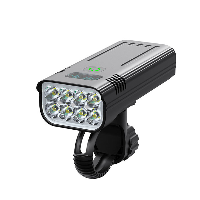 1000 Lumen 5200mAh Bicycle Lamp Powerful LED with Digital Power Display Made from Durable Aluminum Alloy