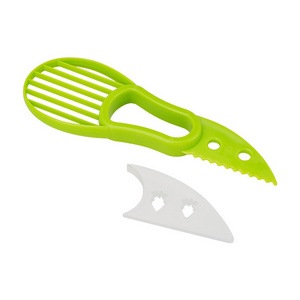 Kitchen accessory tool plastic food grade fruit peeler green avocado slicer for fruit