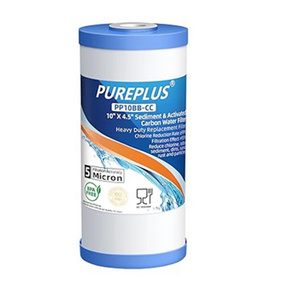 5 Micron 10\" x 4.5\" Eco-Friendly Whole House Reverse Osmosis Sediment and Carbon Water Filter Replacement Cartridge