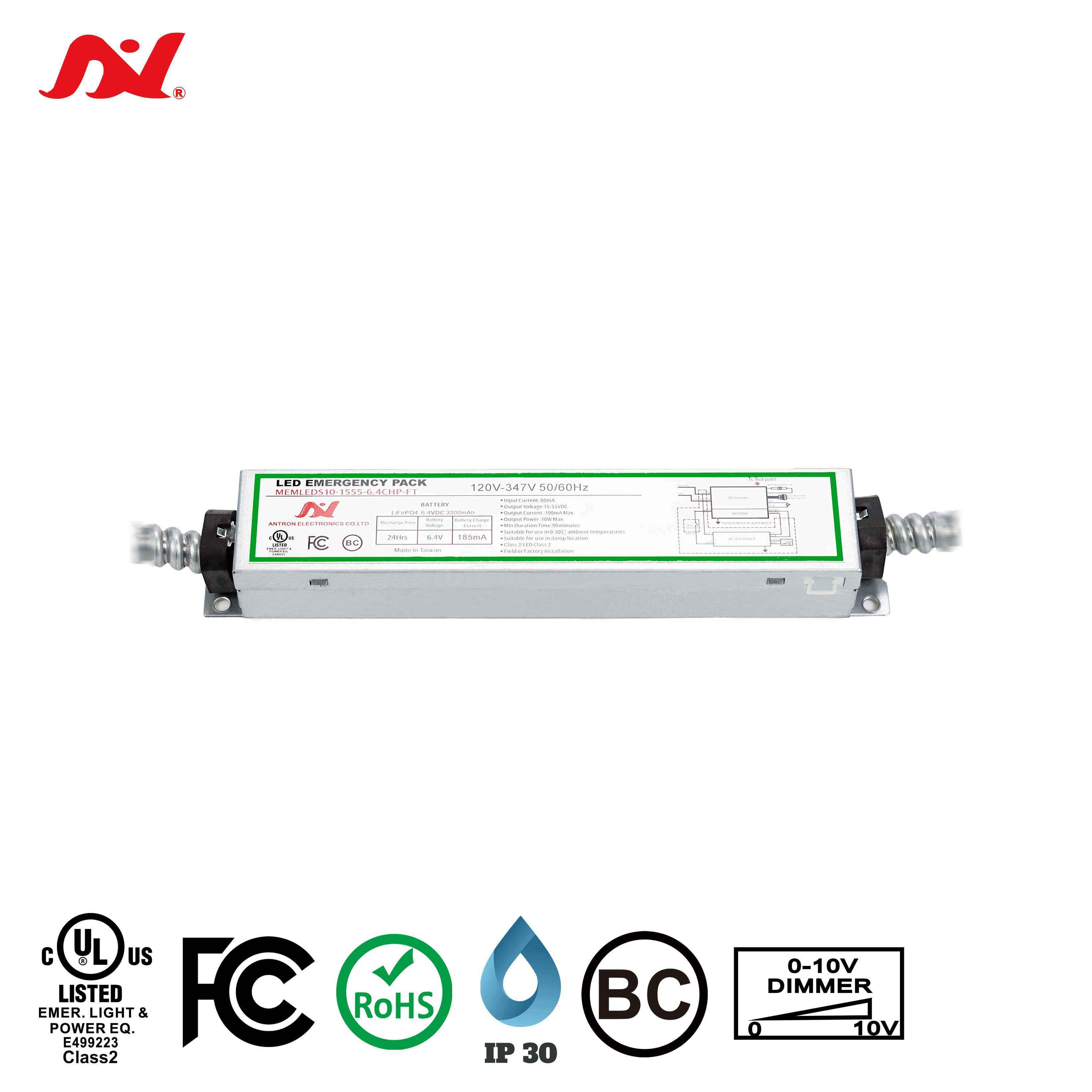 High Voltage 8W LED Battery Pack Emergency Lighting