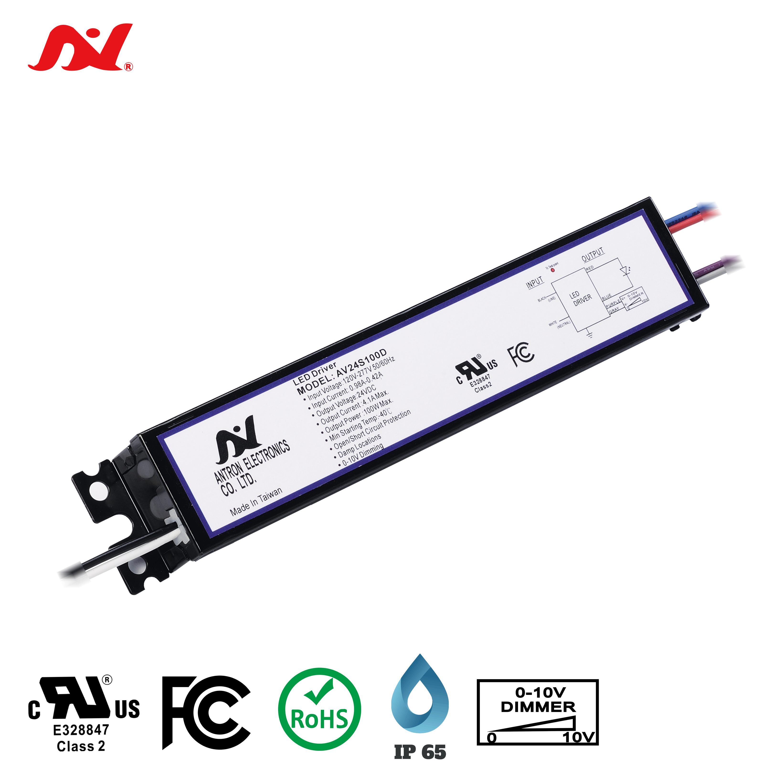 OBM ODM LED Driver 24V 60W Rainproof IP65 cUL