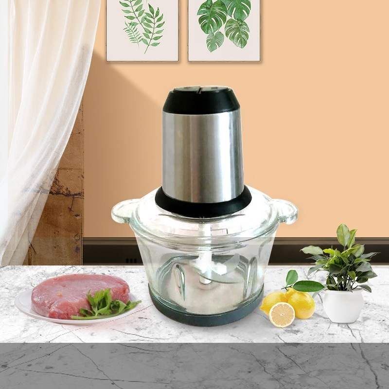 Hot items Electric Meat Grinder Electric Food Chopper  with 2 L Glass Or Stainless Steel Bowl Mincer