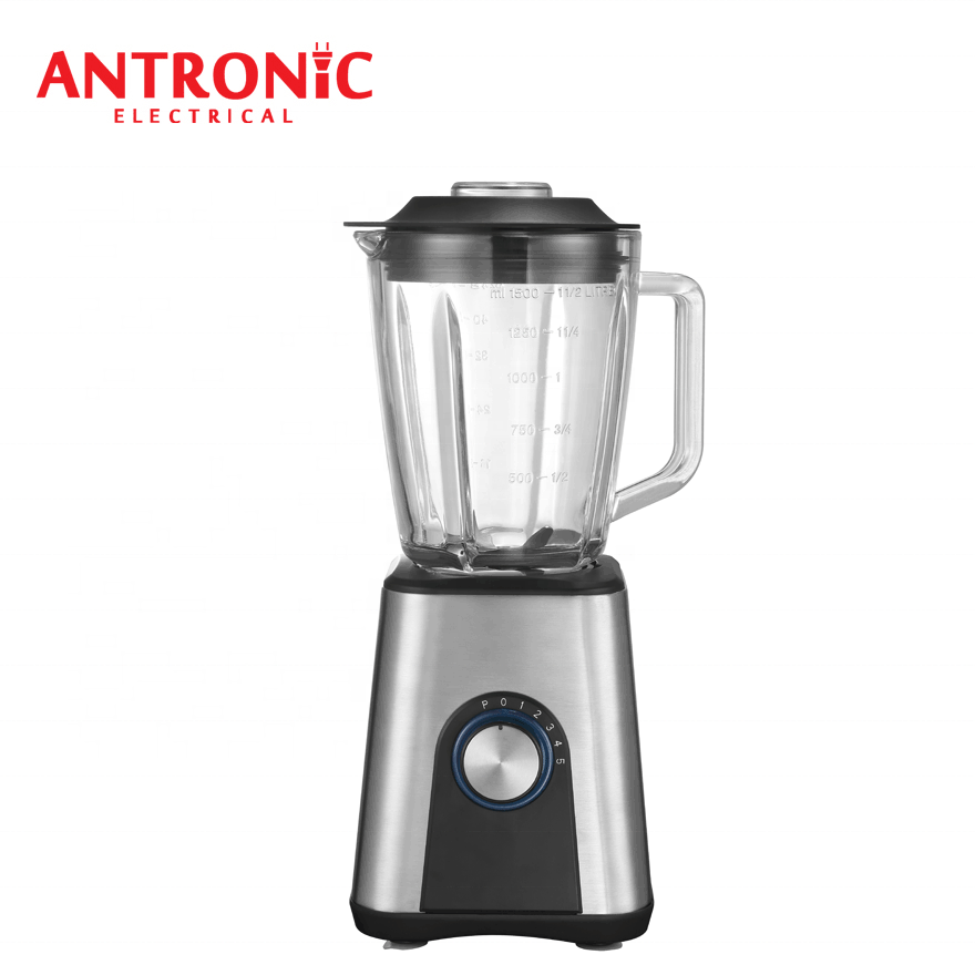 800/1000W 1.5L Glass Jar Stainless Steel Housing Table blender with 5 Speeds Control