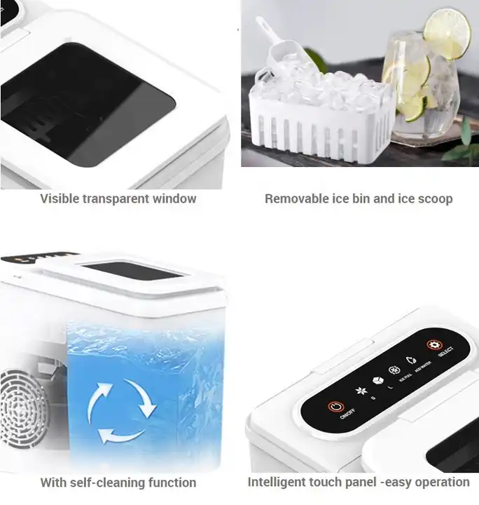 Wholesale Ice Maker Machine One-Touch Operation Portable Bullet Ice Cube Makers with Handle