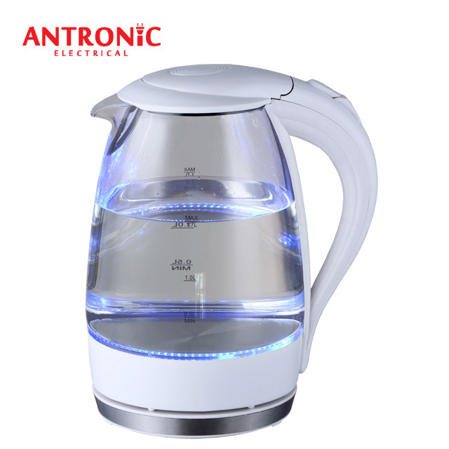 1.7L keep warmer electric glass kettle with Blue LED Indicator Light BPA-Free water Kettle