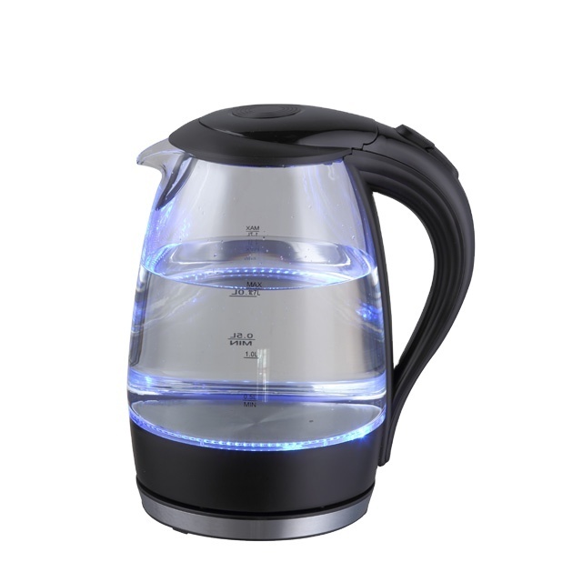 1.7L keep warmer electric glass kettle with Blue LED Indicator Light BPA-Free water Kettle