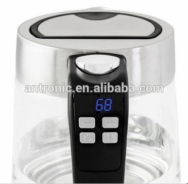 1.8L Blue LED light 2200W Antronic Glass Smart electric water Kettles  with temperature control