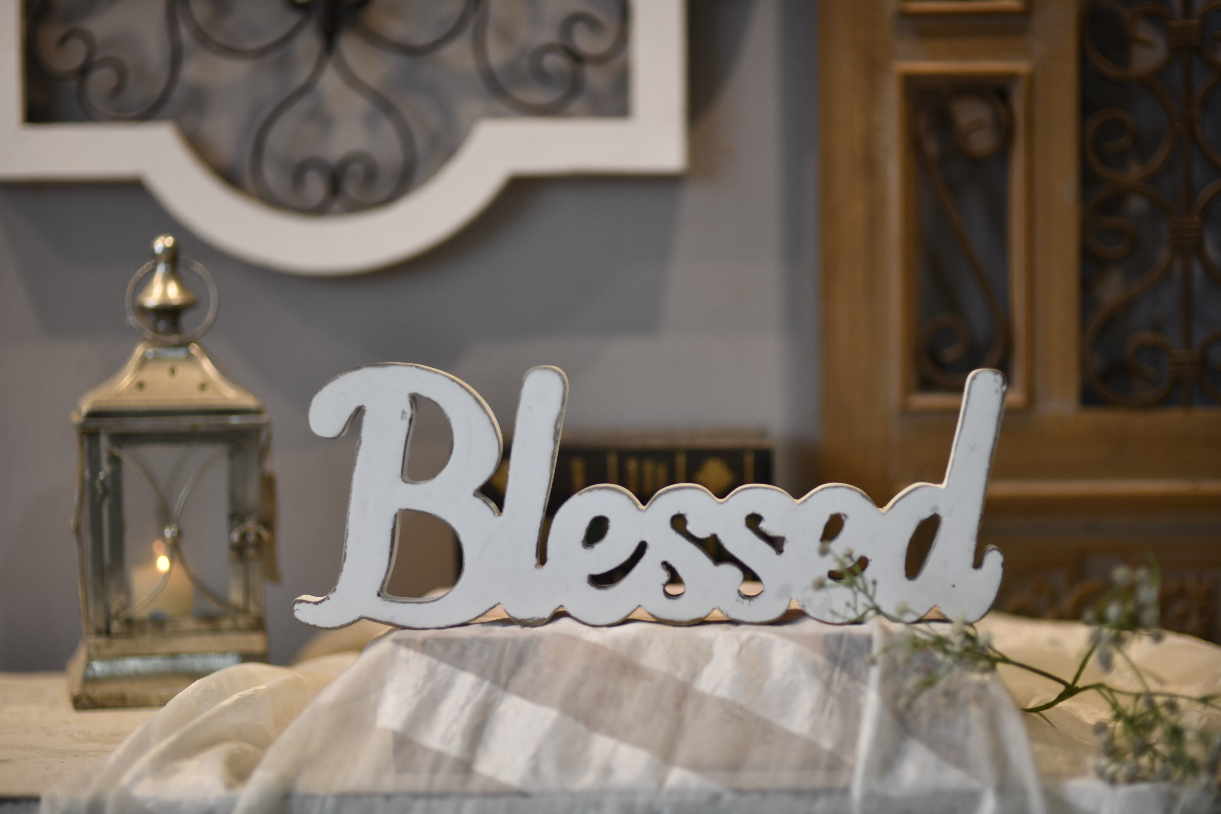 Wood Sign Blessed Word Wood Cutout Wall Art Rustic Wall Decorations For Home Luxury Wooden Letters Party Wall Decorations