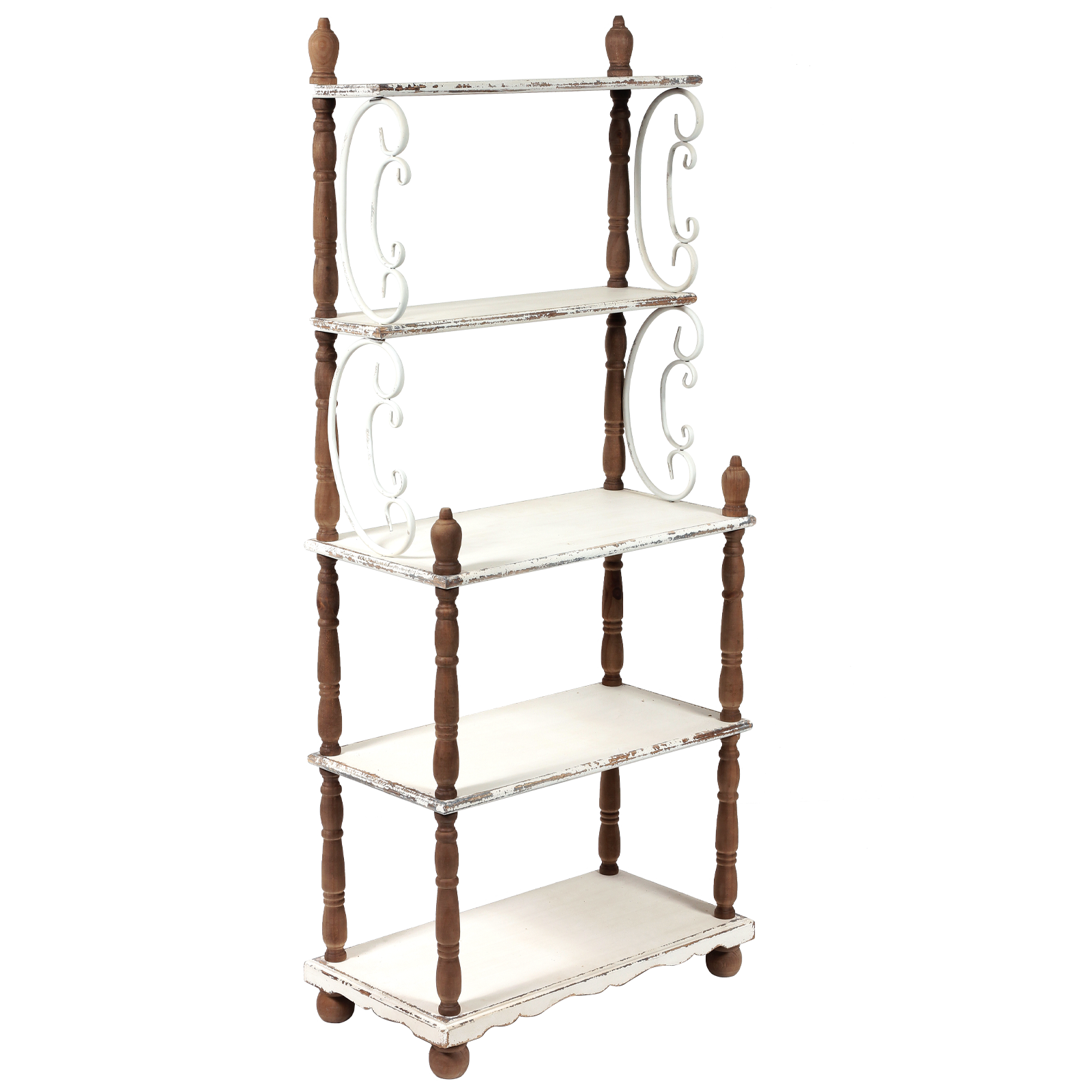 Hot Sale Product 5 Tier Bookshelf Rustic Wood Etagere Bookcase Metal Tall Bookshelf With Open Shelving Unit