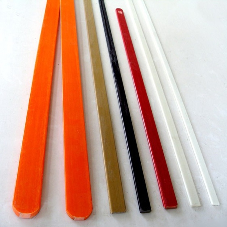 Dongguan factory pultrusion fiberglass reinforcing bar, FRP fiberglass flat strips for hunting bow