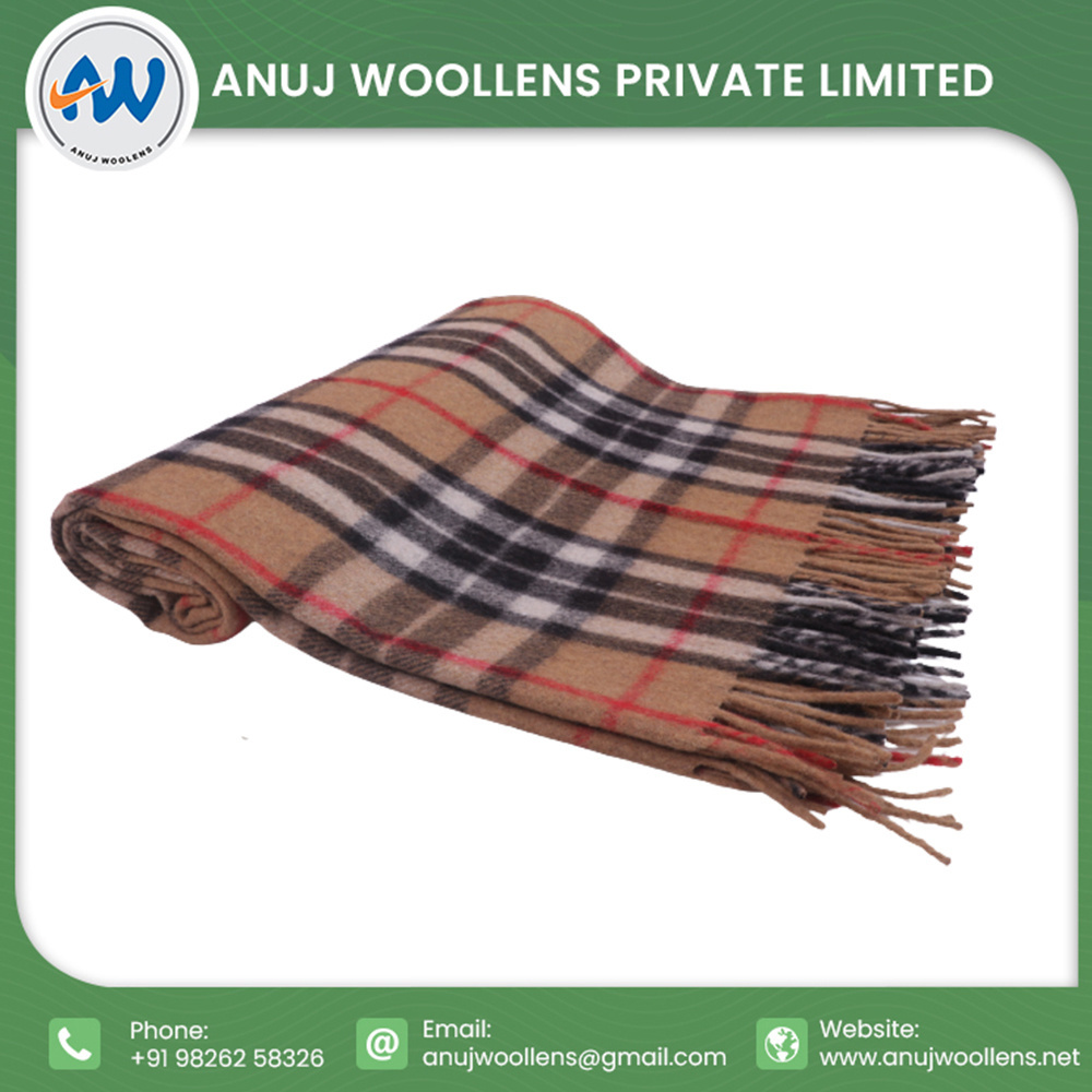 Best price and quality  Hot Selling Customized Outdoor Camel Thomson Wool Blanket with Best Price from indian manufacturer