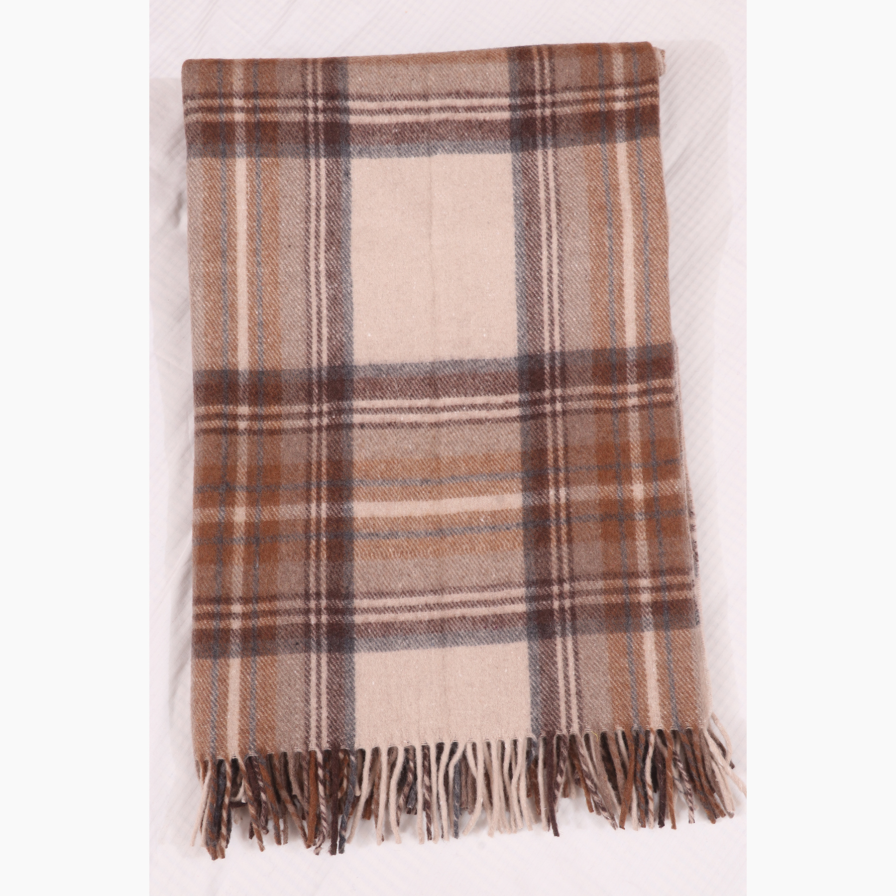 Top Quality New Design Wool Blanket Woven Cozy Comfort With Our Wholesale Tartan Wool Blankets For Sale