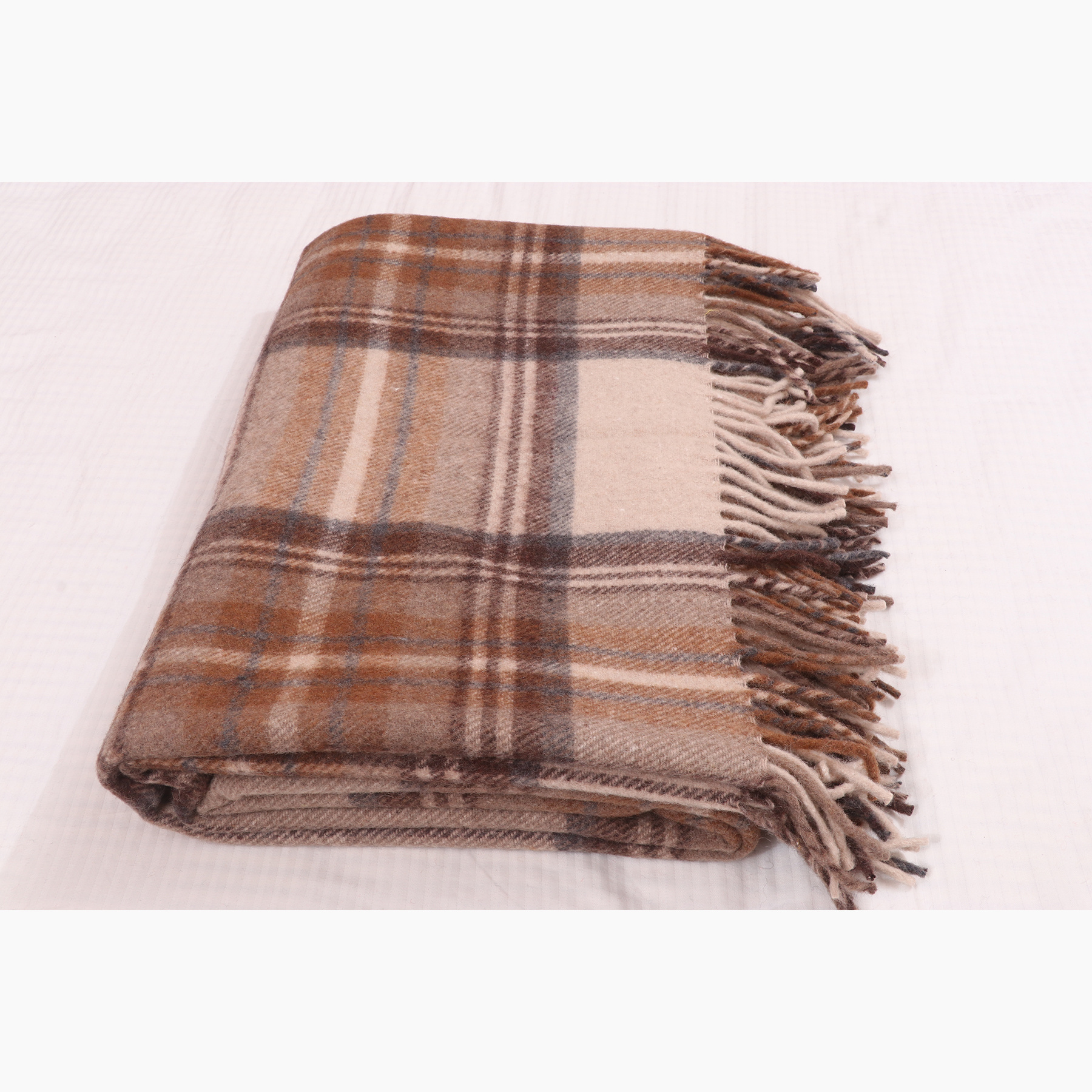 Top Quality New Design Wool Blanket Woven Cozy Comfort With Our Wholesale Tartan Wool Blankets For Sale