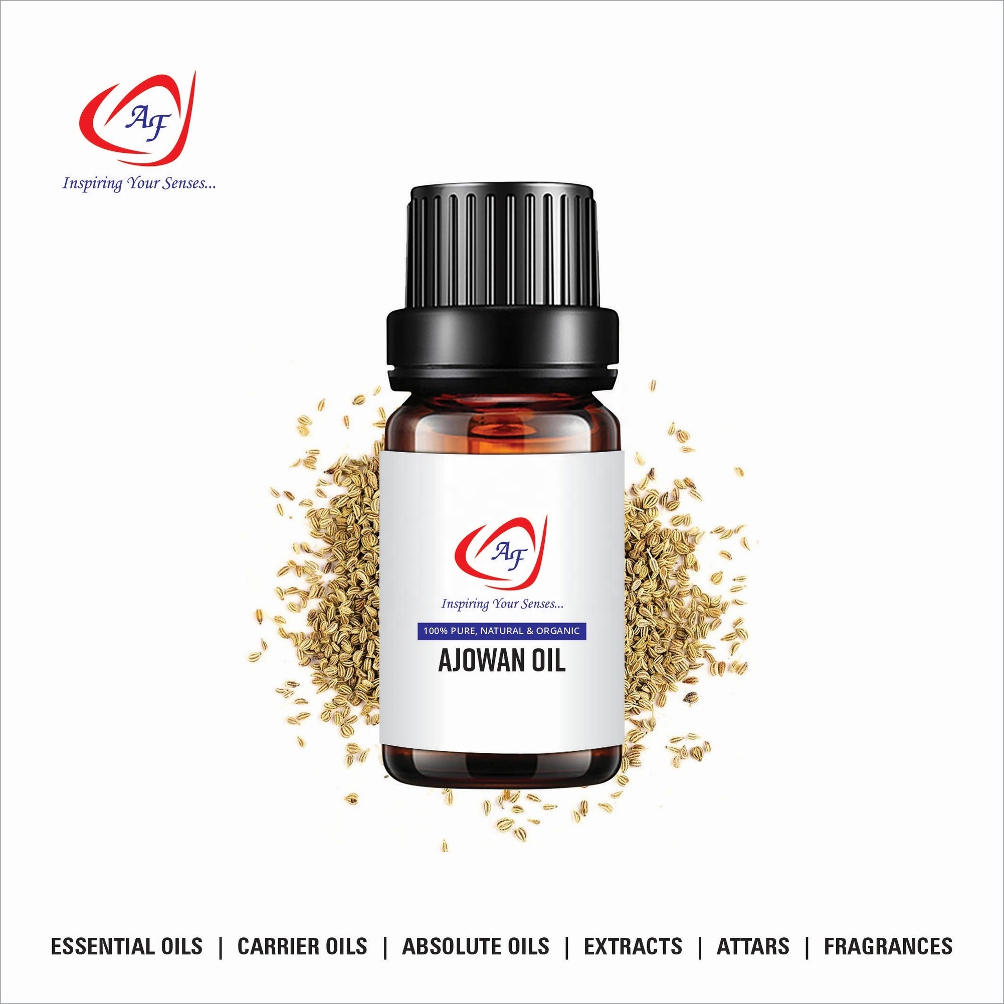 Buy 100% Pure & Organic Ajowan/AJWAIN ESSENTIAL OIL at Bulk Price For Aromatherapy And Cosmetic