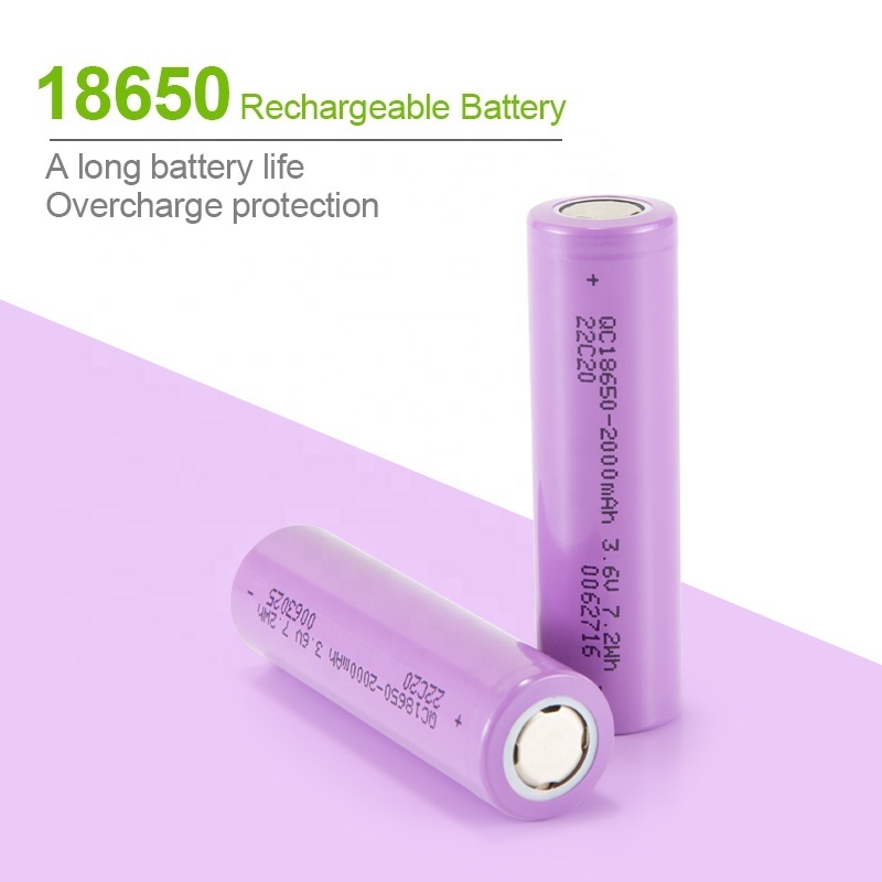 Li-ion lithium Battery 1200 1500 2000mAh 18650 3.7 Battery Rechargeable Lithium ion Battery