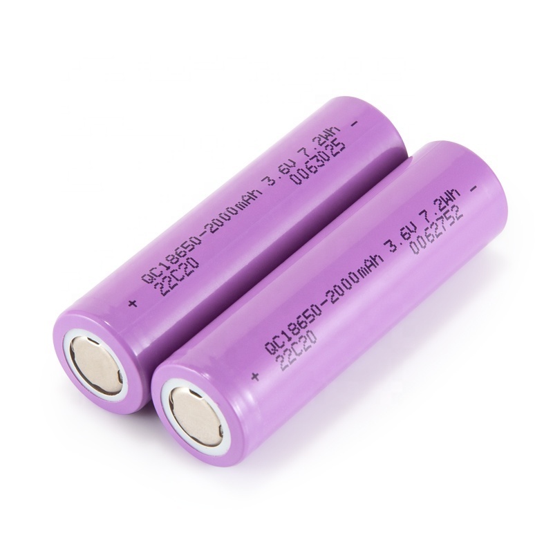 Li-ion lithium Battery 1200 1500 2000mAh 18650 3.7 Battery Rechargeable Lithium ion Battery