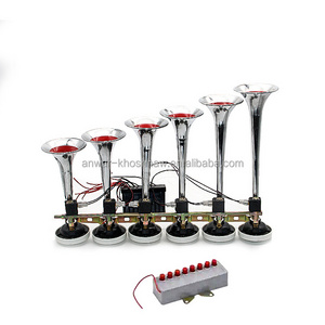 6 pipes music air horn 8 way sound Electronic 12v/24v Truck air horn