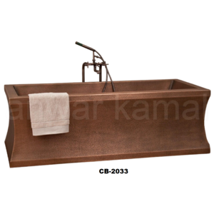 Luxury Antique 72" Rectangular Free Standing Antique Copper Bath Tub