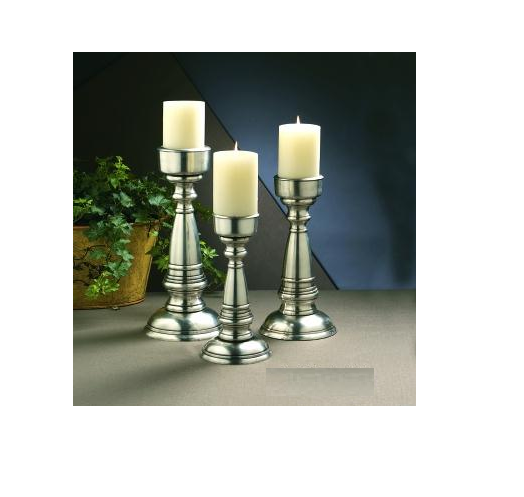 Made in India High Quality Bulk Quantity Wholesaler Handmade Brass Antique Silver Pillar Candle Holder