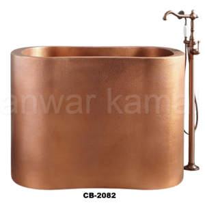 Luxury Antique Oval Shape Freestanding Copper Soaking Bath Tub