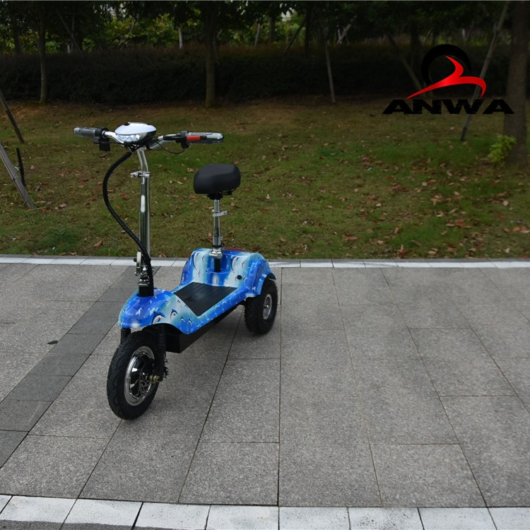 500W Powerful Three Wheel Golf Board Electric Scooter With Front/Rear Shock