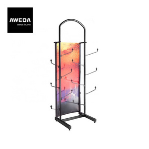 AWEDA  12 Cymbals Display Floor Stand, Poster Board can be Installed