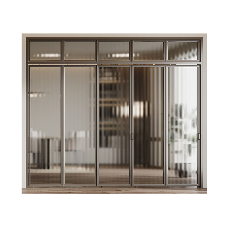 Factory direct glass sliding wall folding doors and Windows pvc horizontal folding doors