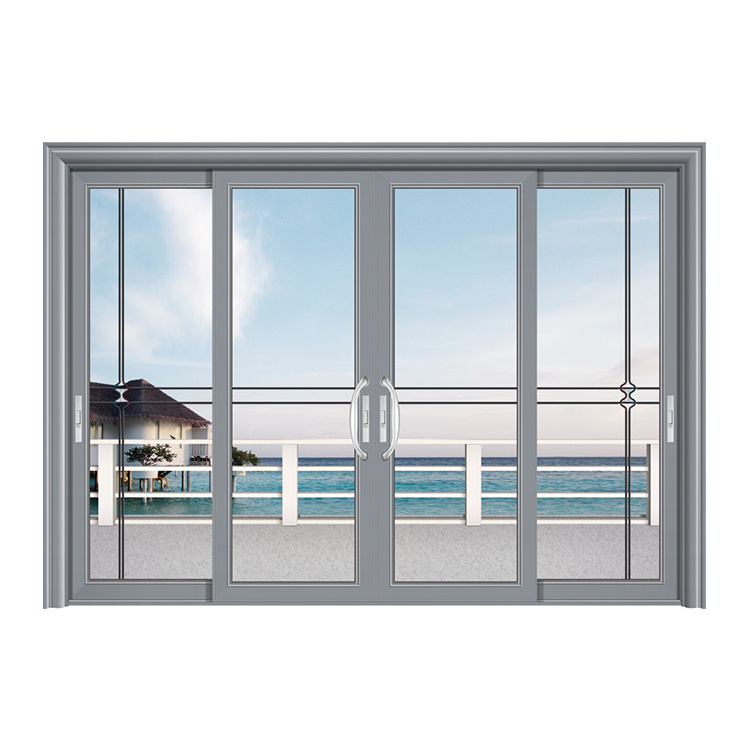 Factory Price Custom Size Soundproof balcony pvc sliding glass doors pvc doors and Windows