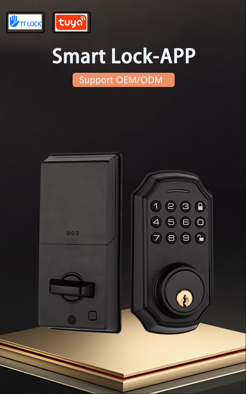 TTlock Smart Door Lock Ultra Narrow Gate Lock with BLE App Control and Fingerprint Technology