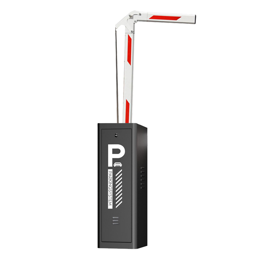 Electric Parking Lot Arm Barrier Gate System Car Park Boom Gates With Traffic Lights