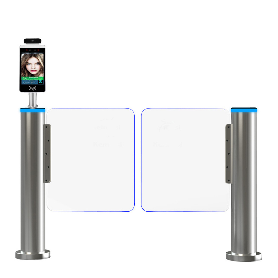 OEM Logo Sliding Turnstile / QR code turnstile door / Security Swing Barrier Gate For Public Lobby