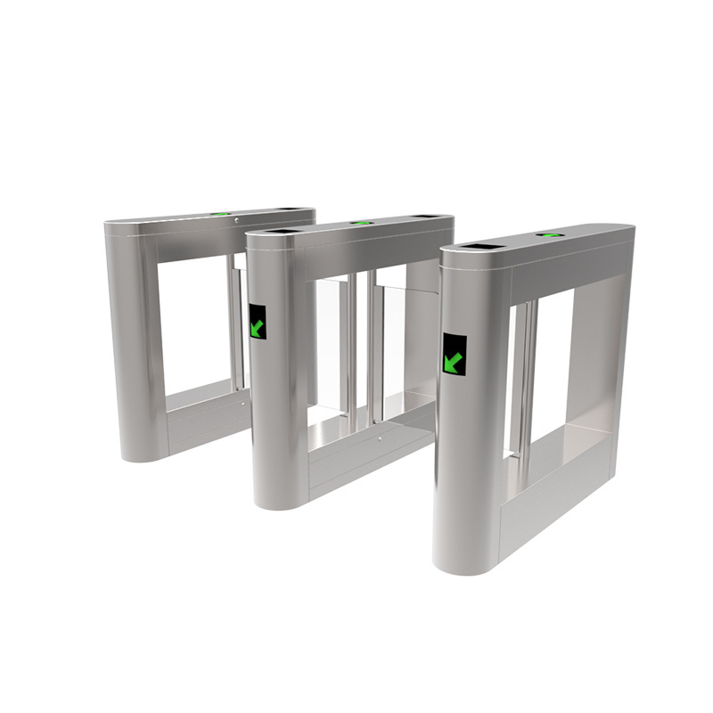 RFID Card Reader Entrance And Exit Security Sliding Steel Gate with Access Control