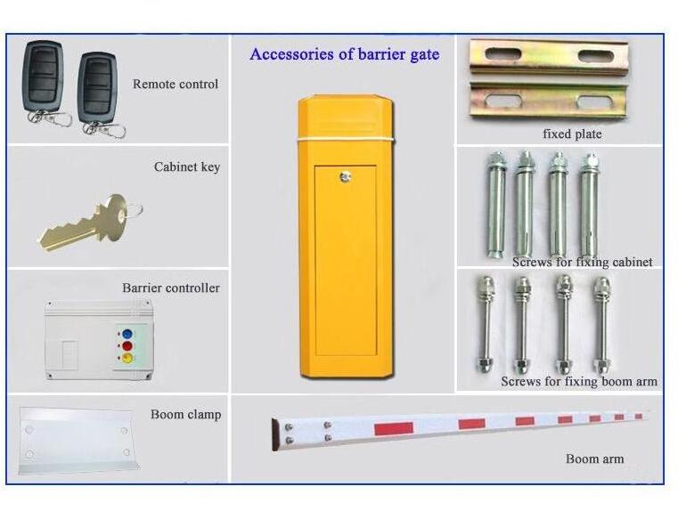 Electric Parking Lot Arm Barrier Gate System Car Park Boom Gates with Traffic Lights