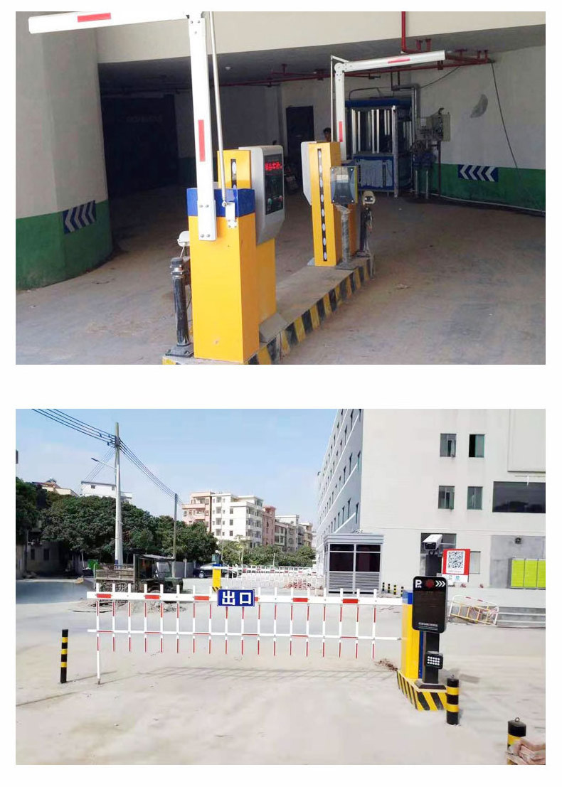 Electric Parking Lot Arm Barrier Gate System Car Park Boom Gates with Traffic Lights