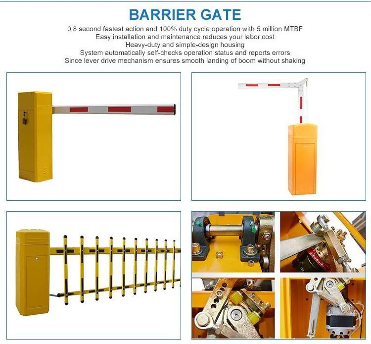 Electric Parking Lot Arm Barrier Gate System Car Park Boom Gates with Traffic Lights