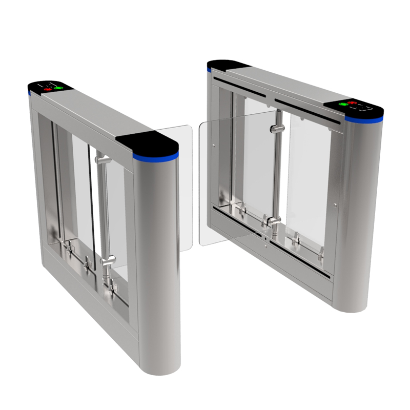 RFID Card Reader Entrance And Exit Security Sliding Steel Gate with Access Control