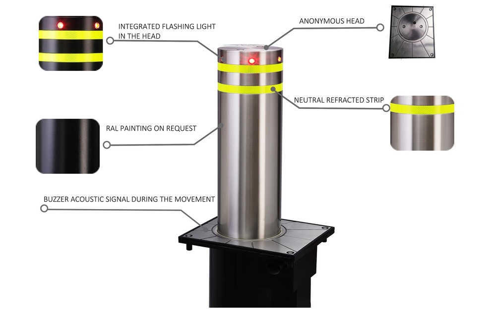 Road Barrier Led Hydraulic Bollard Parking Security System