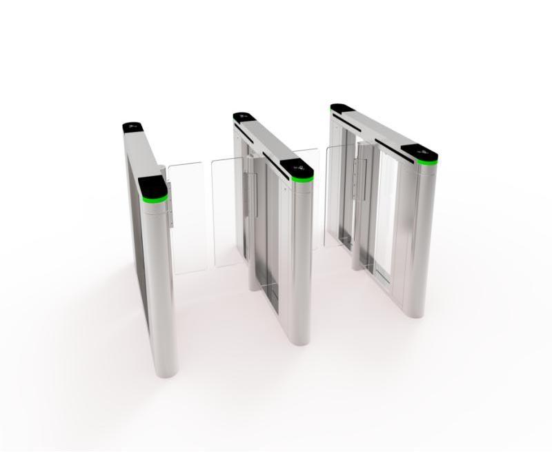 OEM Logo Sliding Turnstile / QR code turnstile door / Security Swing Barrier Gate For Public Lobby