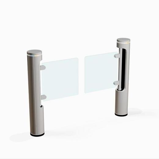 Fast Speed Gate Intelligent Luxurious Cylinder Swing Turnstile For Access Control Swing Barrier Gate Servo Motor