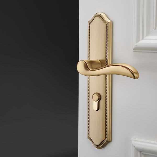 All copper interior door lock Bedroom kitchen Unique design lock Gold security brass car door lock