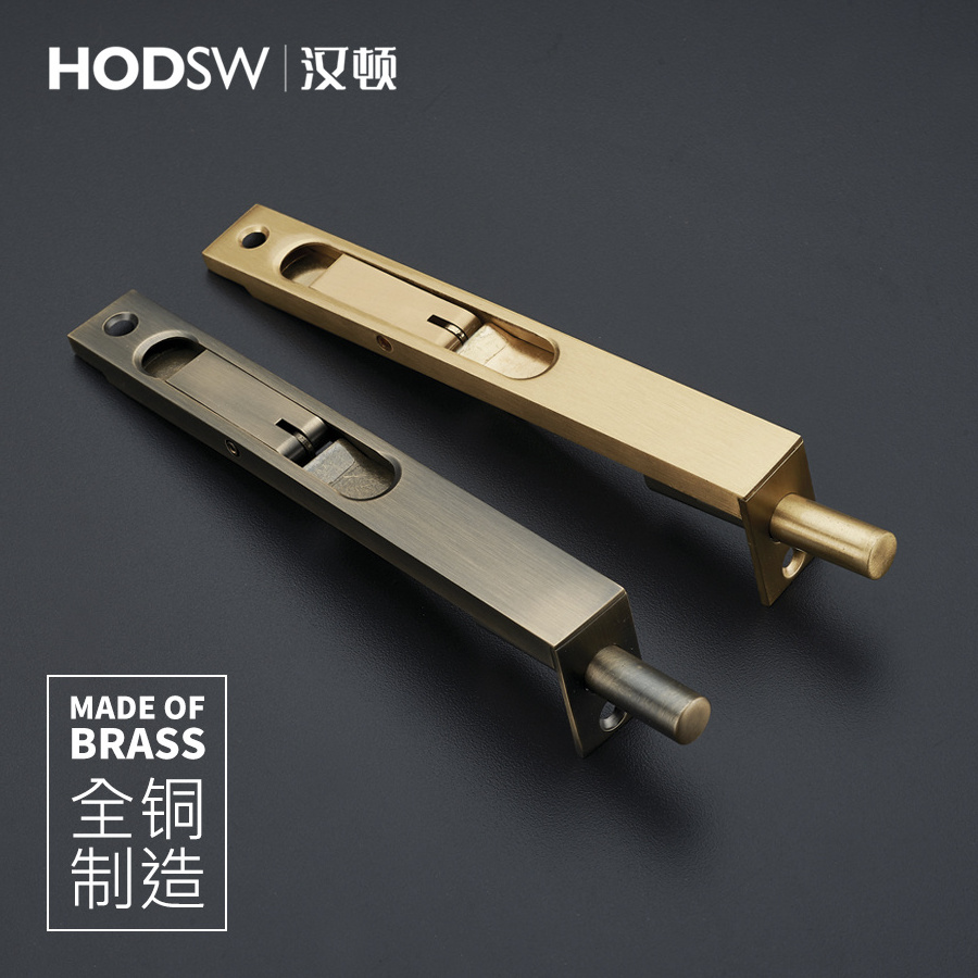 6 inch full brass thickened and hidden latch for double door/one and half door with high quality