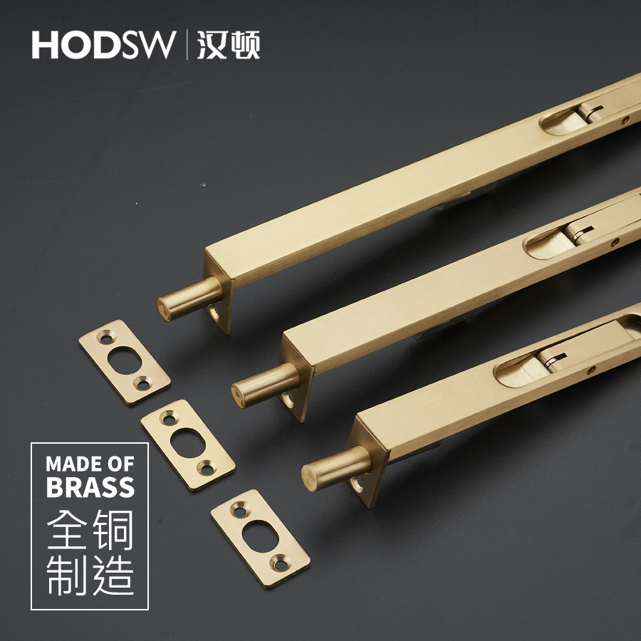 6 inch full brass thickened and hidden latch for double door/one and half door with high quality