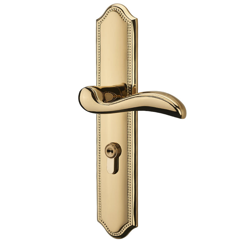 All copper interior door lock Bedroom kitchen Unique design lock Gold security brass car door lock