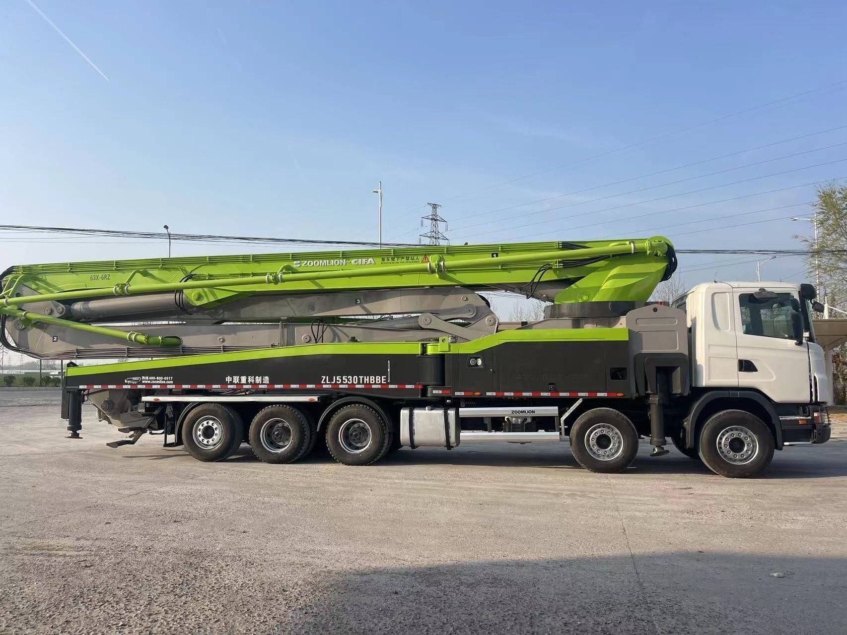 Used  63metre Scania pump truck for sale second hand  63m  pump truck Scania concrete machinery