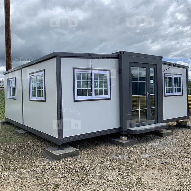 Luxury modular house 20ft Expandable container house office Granny flats prefab  mobile home With Toilet Bathroom Kitchen