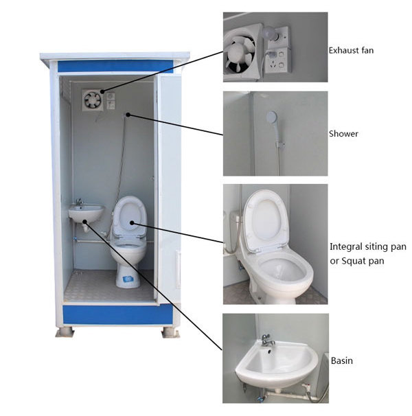 Luxury Sale Container Transportable Public Bath Movable Outdoor Bathroom And Shower Room Mobile Portable Toilet