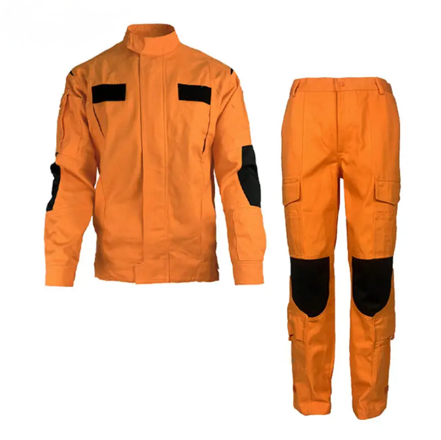 Fire Fighting Suit for Fireman Pants Coat Red Set PVC Layer Anti-High Temperature Fire Emergency Professional Rescue Suit