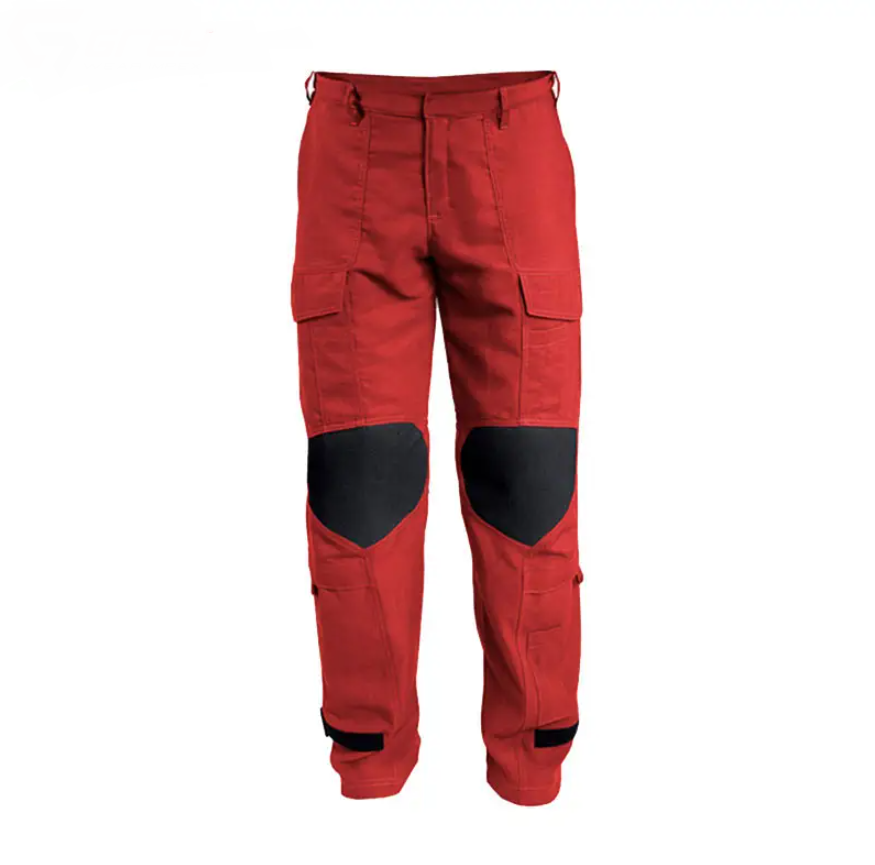 Fire Fighting Suit for Fireman Pants Coat Red Set PVC Layer Anti-High Temperature Fire Emergency Professional Rescue Suit